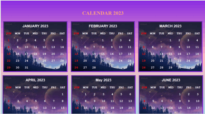 2023 Calendar